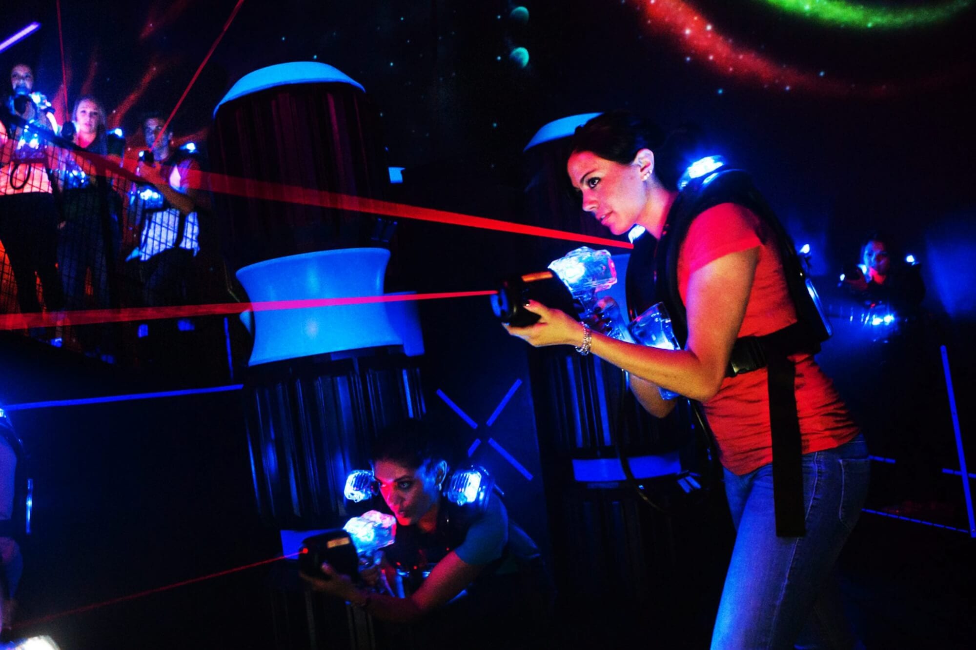 Kids playing Laser Tag