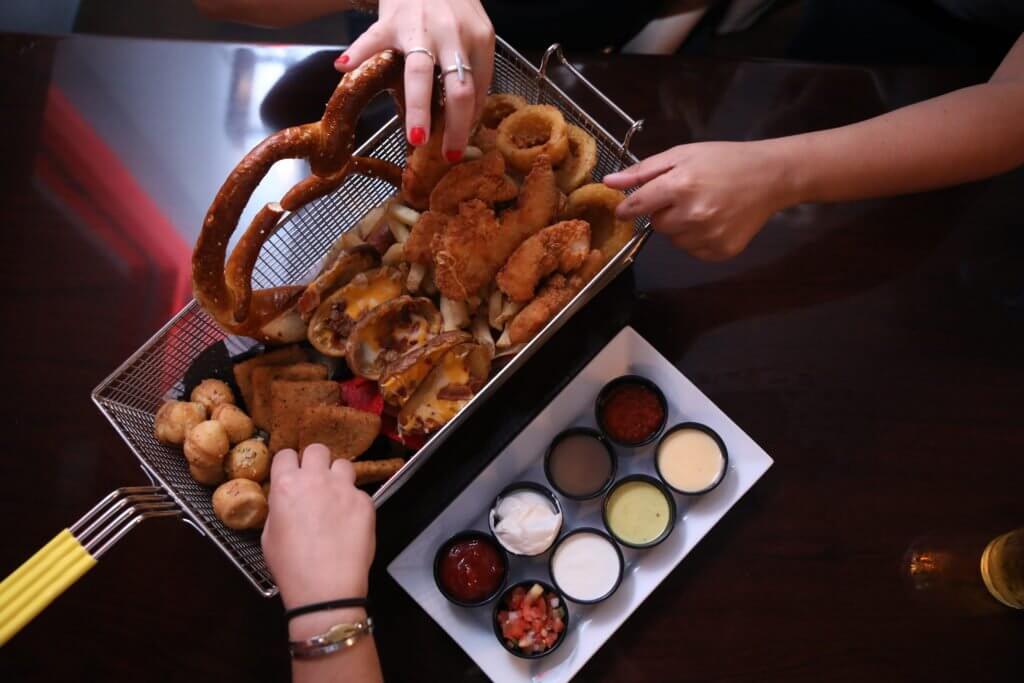 Various fried foods at iPlay America