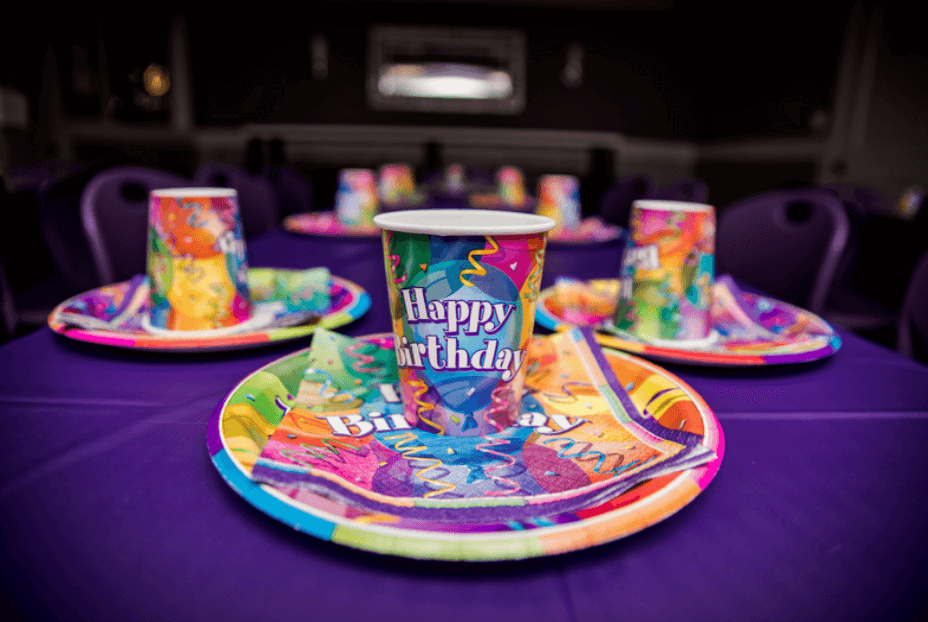 Birthday plates and cups