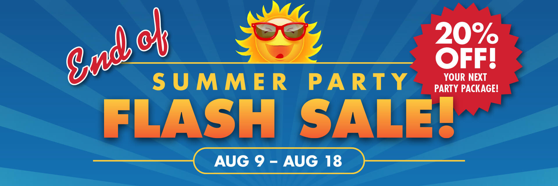 End of Summer Party Flash Sale